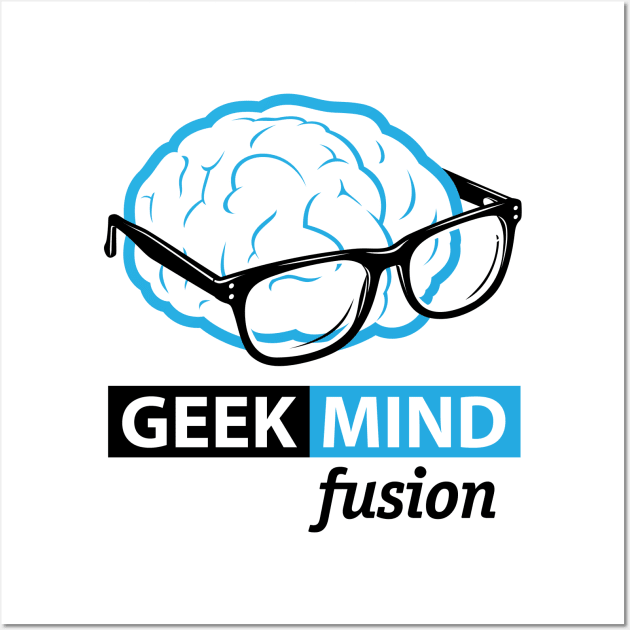 Geek Mind Fusion Brain Logo v 2.0 Wall Art by GeekMindFusion